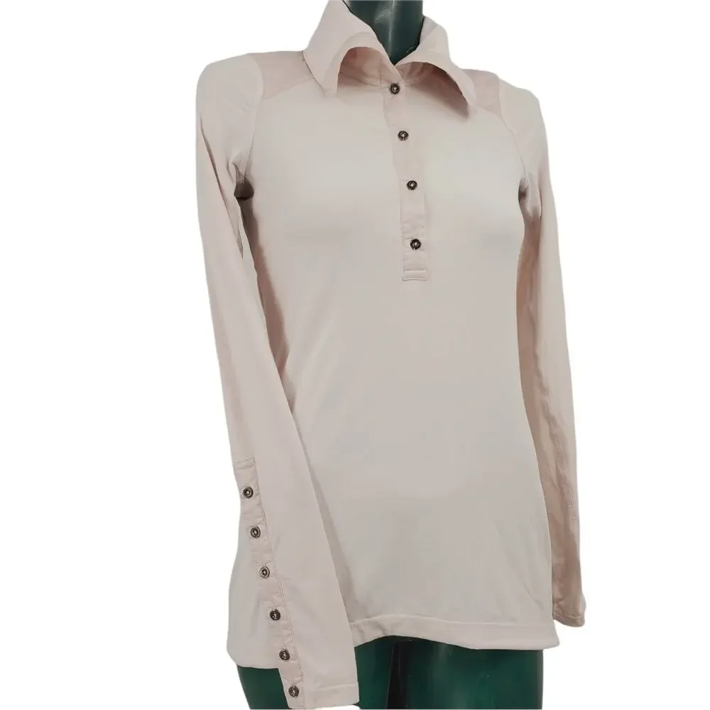 LULULEMON Neutral Pedal Power Long Sleeve Top X1 Women's Size 2 (XXS) 1333